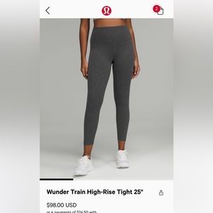 Wunder Train High-Rise Tight 25”